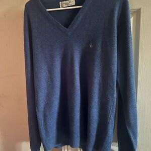 Christian Dior Blue V-Neck Sweater